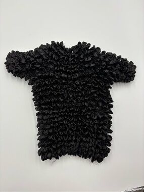 Y2K Popcorn Style Stretchy Black Shirt